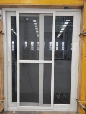 Custommized Commercial Sliding Glass Entry Doors Double Glass Exterior PVC Door