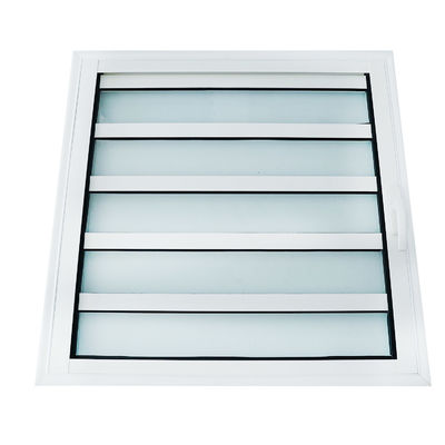 Clear Tempered Louver Glass Window Aluminum Alloy Frame Customizable Size