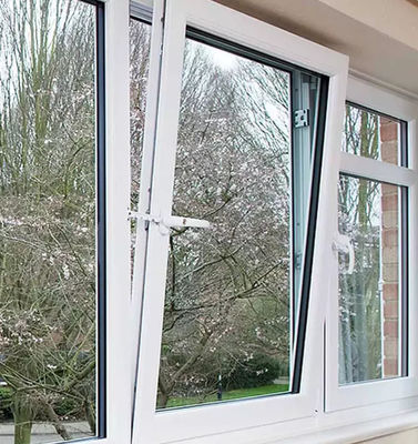 quality White UPVC / PVC Tilt And Turn Window Double Glazed Glass Window With Mosquito Net factory