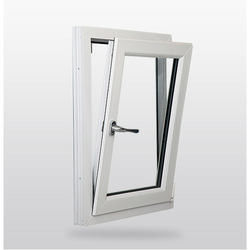 European Style Double Glazed Tilt And Turn PVC Windows Customized Glass And Accessaries