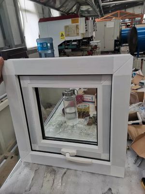 Heat Insulation PVC Awning Window White UPVC Double Glazed Windows