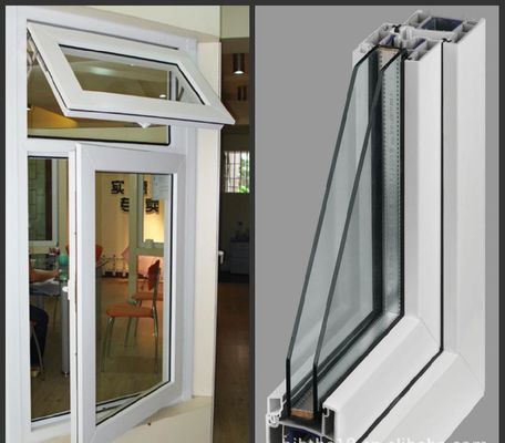 Double Glazing UPVC PVC Awning Window Impact Glass Windows Customized