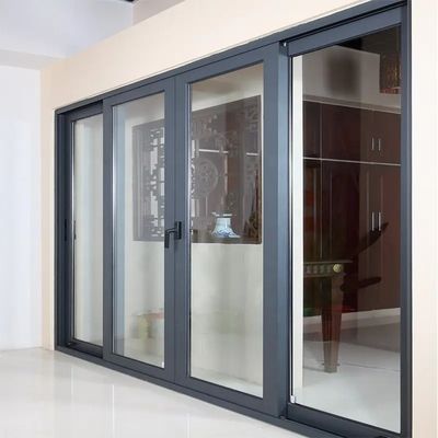 Customizable Aluminum Sliding Glass Doors Waterproof Tempered Glass Sliding Door