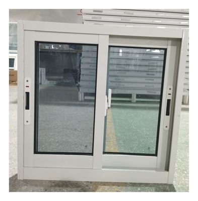 Double Glazed 3 Track Aluminum Sliding Glass Windows With Push Up Down Lock