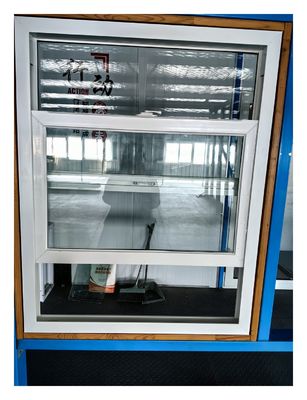 Soundproof Glass Double Hung Vinyl Windows UPVC Double Glazed Sash Windows Customized