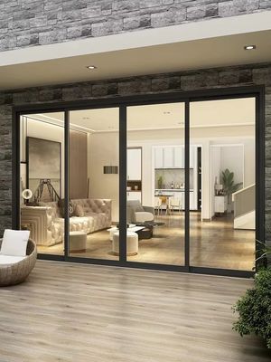 Modern Hurricane Proof Aluminum Sliding Doors Impack Glazed Sliding Door Customizable