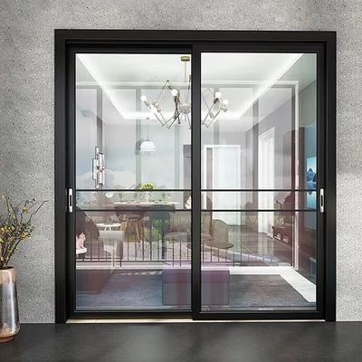 Double Glass Balcony Aluminum Sliding Door External Sliding Glass Patio Doors