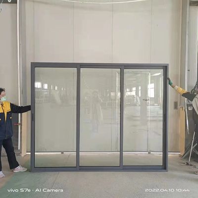 Customizable Tempered Glass Aluminum Sliding Doors For Houses Space Saving