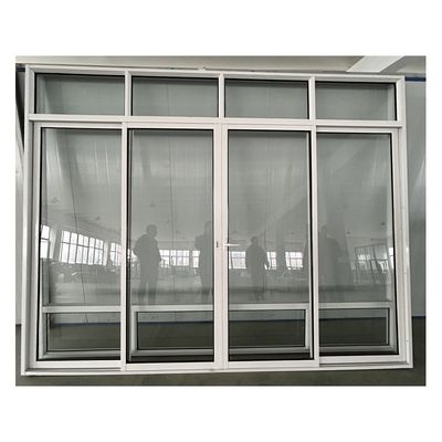 Powder Coated Aluminum Double Glass Sliding Door With Screen For House