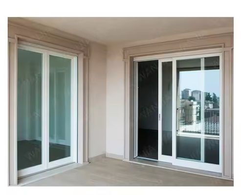 PVC / UPVC Tempered Glass Sliding Door Standard White Glass Indoor Sliding Doors