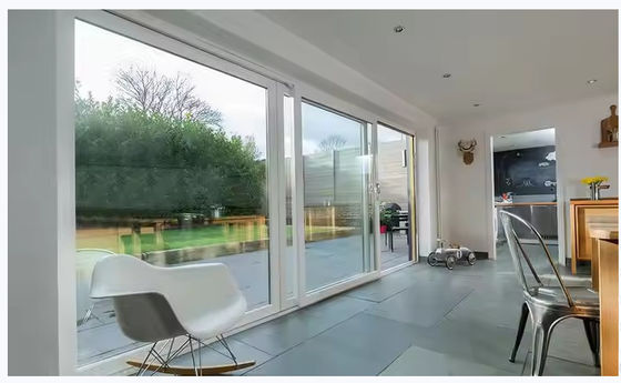 Indoor Plastic PVC Sliding Door For Balcony With Single Double Tempered Glass