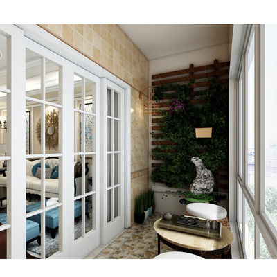 Hurricane Impact  UPVC / PVC Sliding Door White Vinyl Frame Double Glazed Glass Door