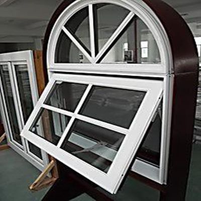 900x900mm Single Glazed Top Hung Awning Window UPVC Profile PVC Awning Glass Window