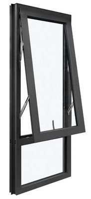 Modern Powder Coated Aluminum Awning Window With Hurricane Impact Glazing