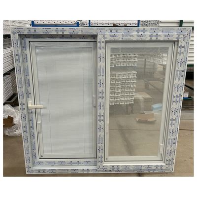European Style Horizontal PVC Sliding Window Hurricane Proof Glass Windows