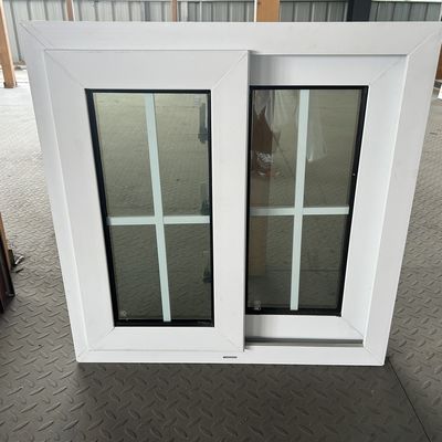 Hurricane Impact Double Glazed Pvc Profile UPVC Sliding Windows With Impact Laminate Glass