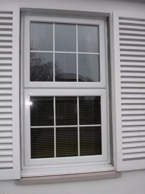 Long Life Single Hung Vinyl Window Vertical Sliding Glass PVC UPVC Window