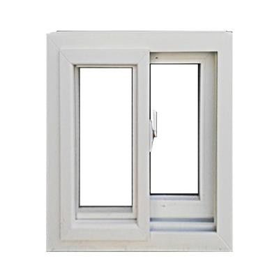 European Style PVC Plastic Upvc Sliding Double Window Sound Proof Hurricane Windows