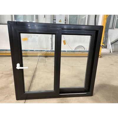Frame Black PVC Double Glazed Upvc Sliding Sash Windows Customizable