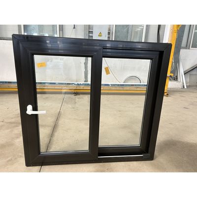 Double Glazing PVC Modern Black Upvc Sliding Window Lock