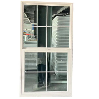 Single Double Glaze UPVC PVC Vinyl Single Hung Window