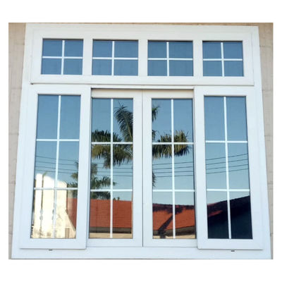 Heat Preservation White Upvc Windows Energy Saving Upvc French Windows