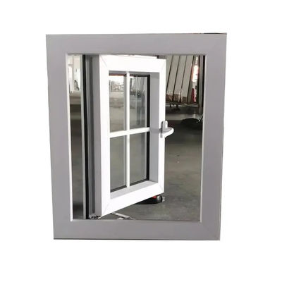 Standard UPVC PVC Glass Casement windows Soundproof Grill Design with Screens