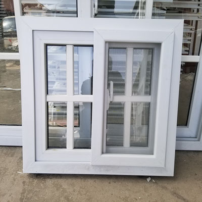 Simple Installation Double Glazed Pvc Sliding Window With Comprehensive