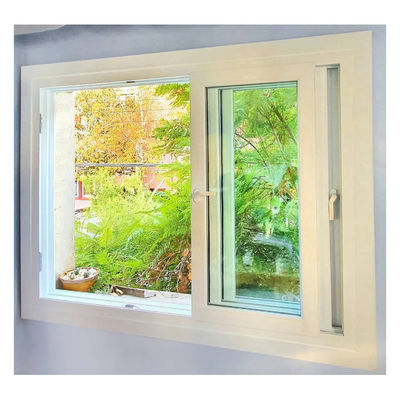 Double Glazed PVC Sliding Window Solutions 62mm/80mm/82mm Profile Series Tempered Glass Design