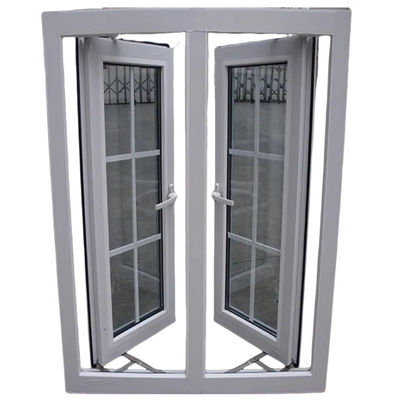 Moderno Design PVC UPVC Grill Design Vidro Casement Janela Isolamento Sonoro Casement janelas