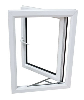 UPVC Casement Window European Design Upvc House Window White Double Glazing  Swing Glass Window