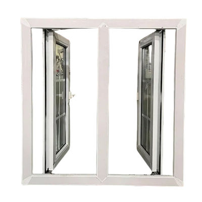 60 Series PVC Casement Windows Single Double Glazed Casement Windows