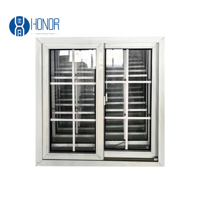 Pvc Upvc ビニール シングル ダブル ガラス 4x4 モスクティネット付き スライディング ウィンドウ