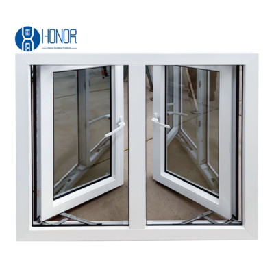 High Security Hurricane Impact Casement Windows 36x36 Inch PVC Swing Outside Opening Window Caribbean Approved