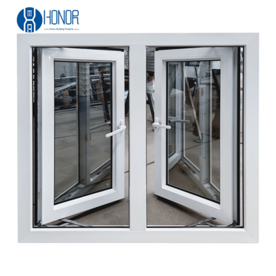 CE Double Or Triple Glazed Vinyl PVC / UPVC Casement Window Door Swing Out Design For Better Functionality