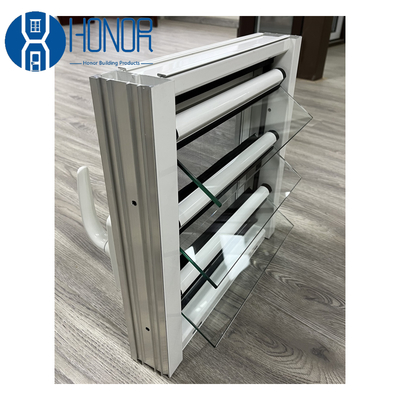 Custom Aluminum Louvre Glass Window with Powder Coating