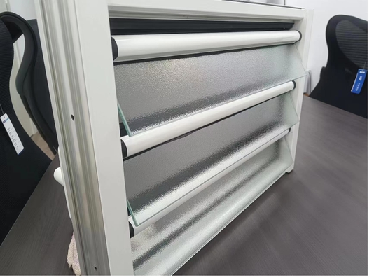 Custom Aluminum Alloy Glass Louver Window with Powder Coating