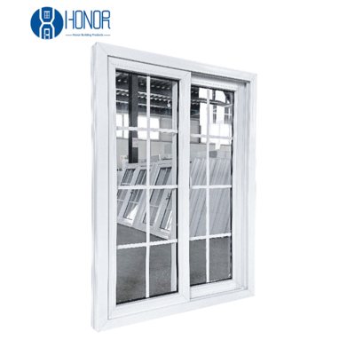 Conventional White UPVC Sliding Window And Door With 88mm Profile Details