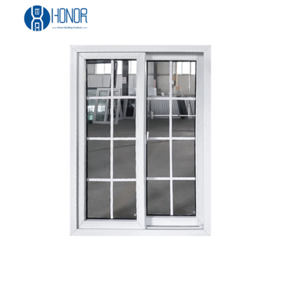 PVC Sliding Window with Tempered Glass and Mosquito Net