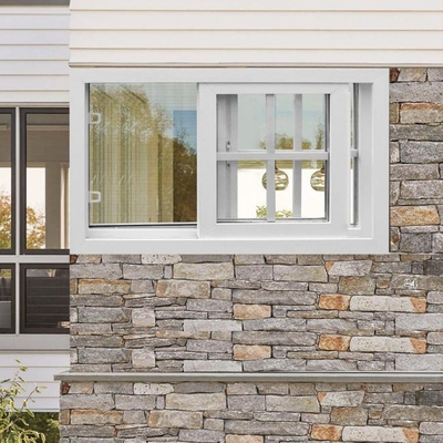 Friction Hinge UPVC Sliding Window And Door Standard Design With Float Glass